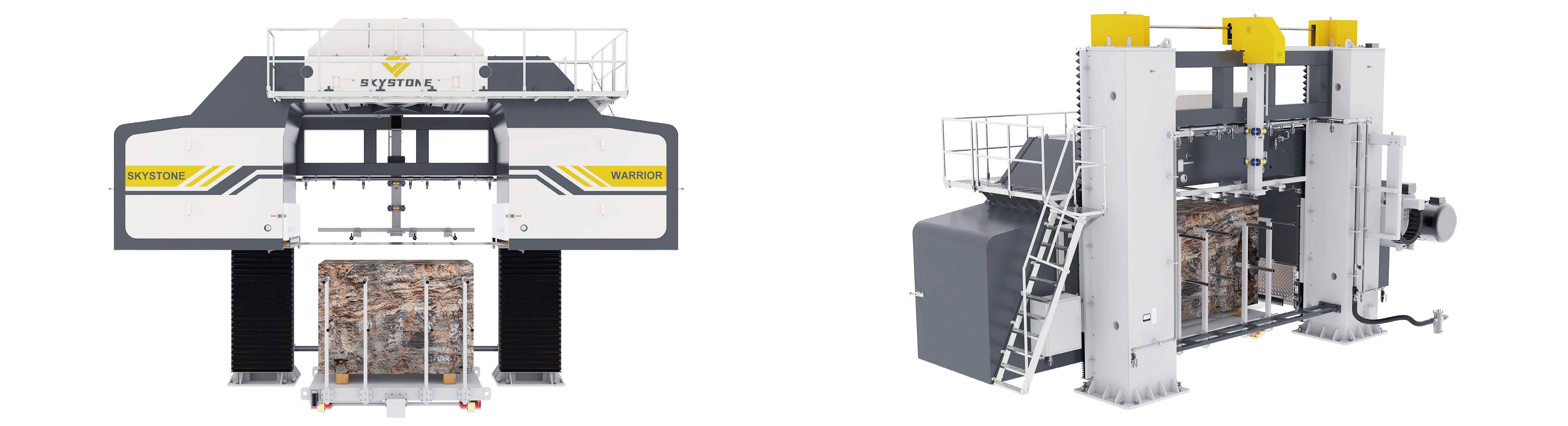 Skystone multi wire saw machine front and back